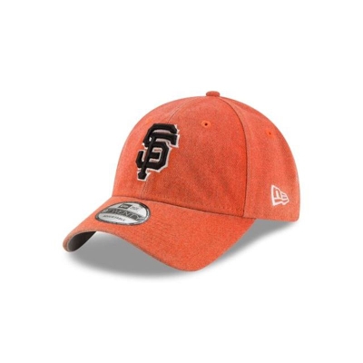 Black San Francisco Giants Hat - New Era MLB Rugged Heather 9TWENTY Adjustable Caps USA7391056